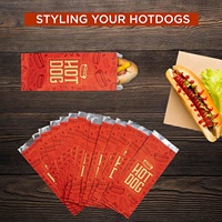 Envoltorios de Alimentos de Papel de Aluminio Resistentes a la Grasa, Bolsas para Hot Dogs para Bares de Aperitivos, Puestos de Comida, Camiones de Comida, Puestos de Comida para Llevar