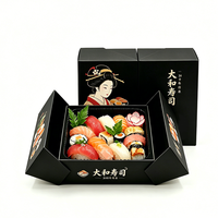 Boîte en carton de luxe avec double porte pour emballage de sushis haut de gamme à emporter