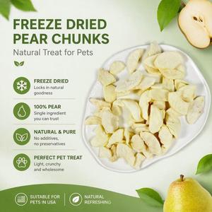 Friandises pour chiens et chatons : Chips de fruits croustillants bio <span class=keywords><strong>sans</strong></span> sucre, pur naturel, végétaliennes, tranches de poire des neiges lyophilisées - Product Image 4