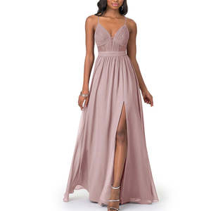 Robes de mariée personnalisées en dentelle magnifique 2023, longues robes de demoiselle d'honneur en mousseline turquoise - Product Image 6