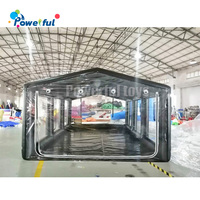 Cabine de tente de pulvérisation gonflable de haute qualité pour tente de lavage de voiture gonflable avec lumières