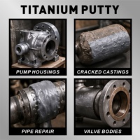 Mastic époxy rebondissant au titane Rebuid Hydraulic Rams 10760