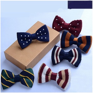 Smoking Lavorato A Maglia Bowtie Bambini del Legame di Arco di Spessore di Un Ponte Pre Legato Regolabile di Lavoro A Maglia Cravatte Casual - Product Image 4