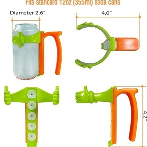 Soporte de ventosa doble para latas de bebidas de ABS al por mayor con tapa antiderrame y - Product Image 6