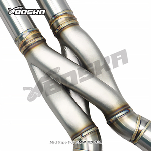 Tuyau intermédiaire d'échappement BOSKA Z avec résonateur pour BMW M2/M3/M4 G80/G82/G87 3.0T 2021-2026 en acier inoxydable SS304, longueur égale - Product Image 4