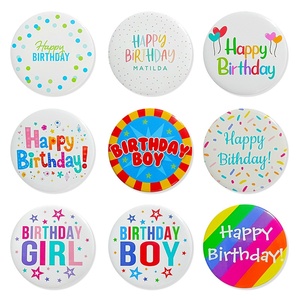 Distintivo in Metallo Personalizzato con Logo, Stampa Stampata, Tipo Bottone Rotondo, <span class=keywords><strong>per</strong></span> <span class=keywords><strong>Feste</strong></span> <span class=keywords><strong>di</strong></span> <span class=keywords><strong>Compleanno</strong></span> Adulti e Bambini, Decorazione - Product Image 1