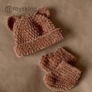 <span class=keywords><strong>Gorro</strong></span> de Bebé de Algodón Tejido a Mano para Primavera y Otoño, Lindo <span class=keywords><strong>Gorro</strong></span> Ajustable con Cordón, Gorra Infantil Moderna y Transpirable - Product Image 2