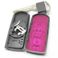 Carcasa de Llave Inteligente de 4 Botones para Vehículo con Hoja sin Cortar, Material ABS, Color Negro