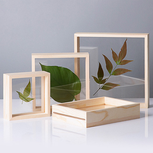 Khung ảnh bằng gỗ trong suốt khung ảnh bằng gỗ trang trí hai mặt kính herbarium khung gỗ - Product Image 5