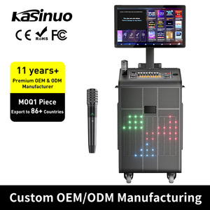 Nouveau design Cabinet chantant écran tactile vidéo karaoké Machine chansons professionnelles avec écran et 2 microphones sans fil pour la maison - Product Image 1