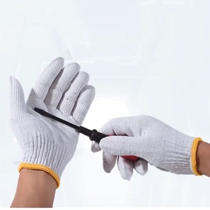 Nhà máy 7/10g dày công nghiệp dệt kim bông lao động Găng tay màu tối màu xám đen màu xanh hải quân làm việc an toàn bông găng tay LUVA Gants - Product Image 5
