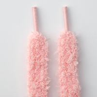 Lacets en polyester colorés de haute qualité, 1,3 cm de large, en peluche, avec un motif flocon de neige mignon, lacets plats doux pour baskets et bottes d'hiver