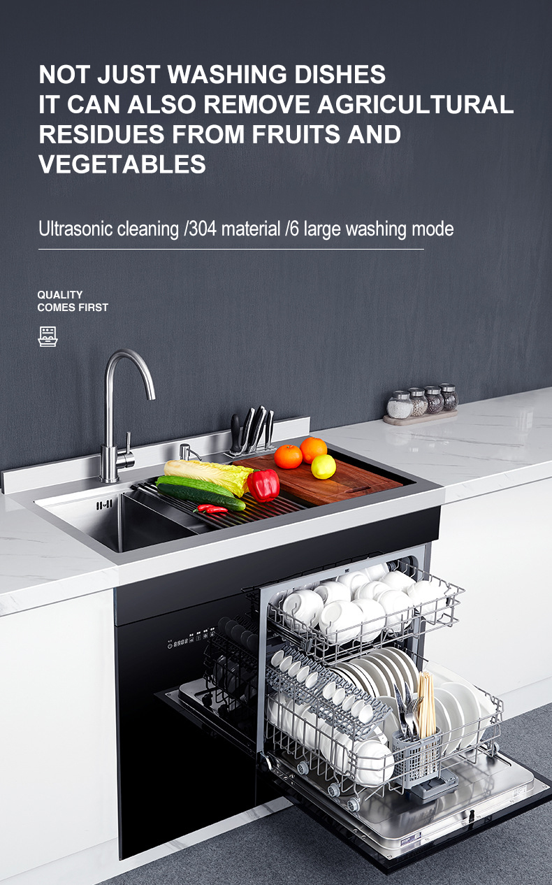 Sink Dishwasher Integrated Embedded Built-in Cabinet Type Multifunctional Drawer Type Automatic Household Intelligent Dishwasher