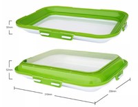 Plateau de conservation des aliments, Plateau alimentaire empilable intelligent pour fruits et légumes, Plateaux de conservation des aliments flexibles hermétiques