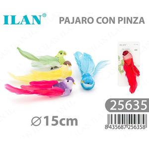 Ilan Bird con Morsetto 15cm Multicolore per Accessori di Abbigliamento - Product Image 1
