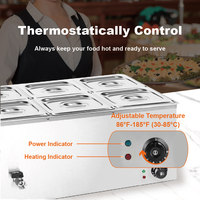 Nouvelle arrivée Comptoir Bain Marie Chauffe-plats Commercial Hot Bain Marie Présentoir pour Restaurant Hôtel Traiteur
