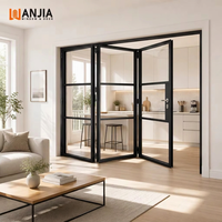 Portes pliantes en aluminium au design grille, idéales pour l'intérieur des maisons et les cuisines - Offre spéciale