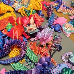 Luckykoo 2025 Trending Colorful Crystal Dragon in <b>Egg</b> 3D Printed Dragon <b>Eggs</b> With Dragon Inside Fidget <b>Toy</b> for Autism ADHD - Product Image 4