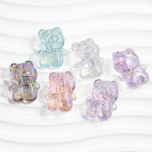 Nouvelles perles en lucite colorées en forme d'animaux irrégulière, perles libres, chaînes de téléphone portable, pendentifs pour sac, porte-clés, accessoires pour le bricolage - Product Image 2
