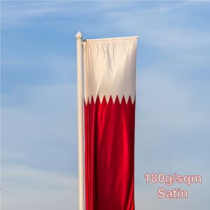 Compre banderas de Qatar Lujosas y duraderas Bandera de 3x5 pies Bandera NACIONAL DE Qatar Ondeando en el aire en Doha 160g Tela de poliéster tejida - Product Image 6