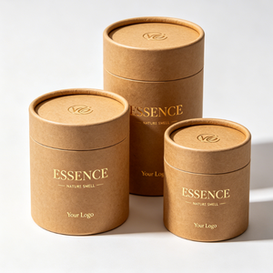 Scented Candle <b>White</b> Paper Tube Packaging Recyclable Cylindrical <b>Box</b> for Home Fragrance - Product Image 5