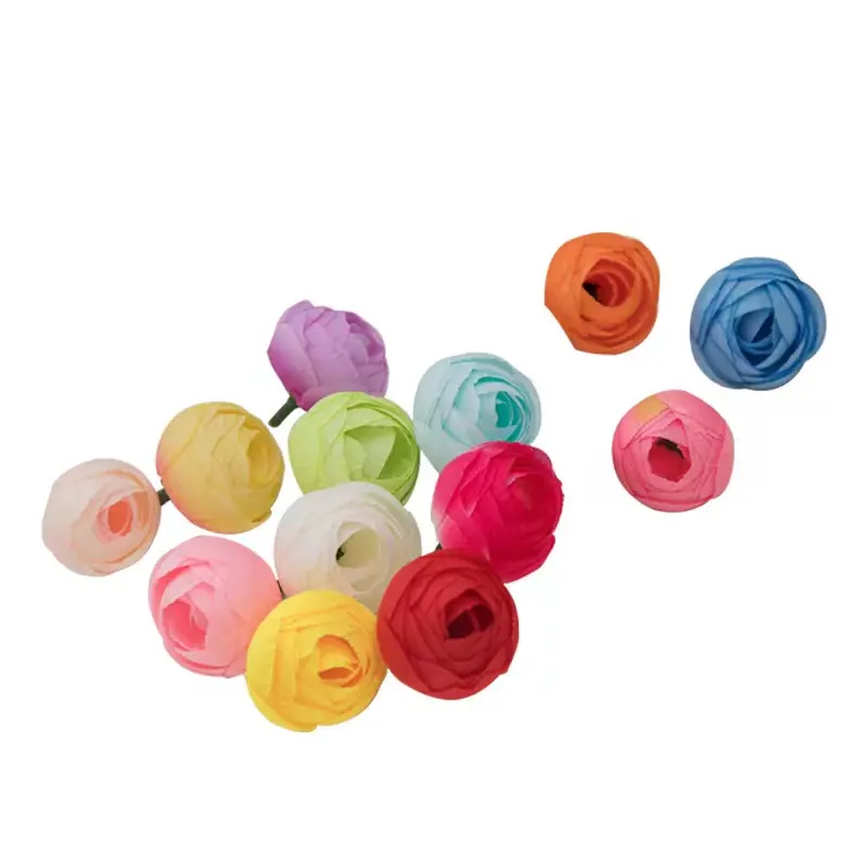 Cabeça de flor de seda, venda quente de 3.5cm, artificial, direta, rosa, budo, artesanal, decorativo