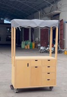 Chariot de présentation portable pour bonbons de mariage, chariot mobile d'extérieur, chariot commercial pour café et snacks