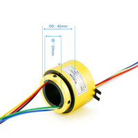 Anneau de contact traversant OEM à 2 canaux USB Ethernet avec balais de charbon
