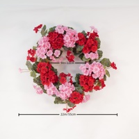 Lot de Couronnes d'Hortensias Artificiels en Gros – Décoration Intérieure/Extérieure pour Porte, Mur, Mariage – Fête des Mères, Remise de Diplôme, Pâques