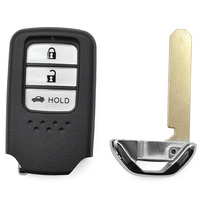 Clé de voiture noire KEYDIY KD 3 boutons 433Mhz 315Mhz ZB10-3 Télécommande intelligente avec lame vierge
