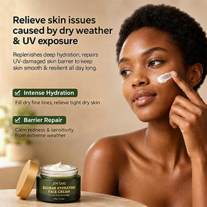 Crema Hidratante Calmante con Ácido Hialurónico y Pantenol, Repara la Piel África Seca, Sensible y Dañada por Rayos UV, Marca Privada - Product Image 3