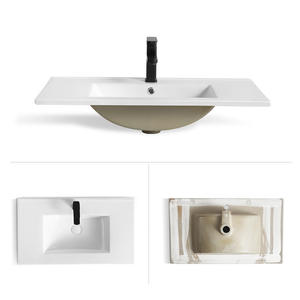 <span class=keywords><strong>Lavabo</strong></span> <span class=keywords><strong>bajo</strong></span> <span class=keywords><strong>encimera</strong></span> blanco de tamaño personalizado, <span class=keywords><strong>lavabo</strong></span> de cerámica Rectangular, <span class=keywords><strong>lavabo</strong></span> de armario de baño - Product Image 5