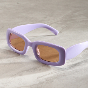 LMA 3404 Fashion Custom Logo Shades Small Thick <b>Frame</b> Tea Lens Candy Color Women Men Square Sunglasses UV400 High Quality 2025 - Product Image 2