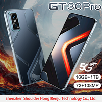 Smartphone 5G GT30 16 Go + 1 To Android 15 Dernière Version 2026 Écran 7,3 Pouces Navigation GPS Double Carte SIM Bandes 5G LTE Globales Haute Configuration