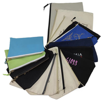 Pochette zippée en toile de coton écologique personnalisable pour loisirs créatifs, trousse de maquillage portable pour mariée et demoiselle d'honneur
