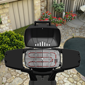 Barbecue électrique portable 2200W de style moderne pour intérieur et extérieur, en <span class=keywords><strong>acier</strong></span>, sans fumée, avec demi-plaque de cuisson - Product Image 5