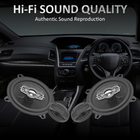 T-1055 Altavoces Coaxiales para Auto de 3 Vías y 5.25 Pulgadas, 400W Máx., Par de Altavoces de Audio para Vehículo