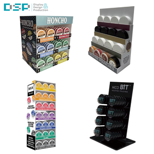 Expositor de mostrador de acrílico multicapa DSP Vietnam Factory para bolsas de nicotina y latas redondas de snus, ideal para tiendas minoristas de tabaco. - Product Image 1