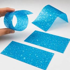 Foglio <span class=keywords><strong>di</strong></span> Celluloide Blu con Finitura Craquelé, Pellicola Flessibile Trasparente, Materiale Vintage per Modellismo Decorativo e Arte - Product Image 3