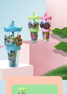 Teng Rui Nouveau Jouet en Plastique en Forme de Carrousel à Pression avec Bonbons Gélifiés et Chewing-gum pour Enfants - Jouets Promotionnels à Thème Dessin Animé - Product Image 6