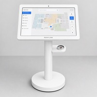 Écran Totem Portable Sans Fil sur Pied de 32 Pouces Blanc