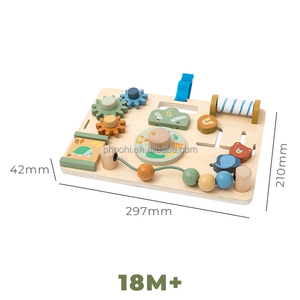 Tablero ocupado multifuncional Mosaico de madera Nuevo diseño Aprendizaje cognitivo temprano Rompecabezas educativo Juguete seguro para niños - Product Image 4