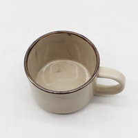 Tasse à café et soucoupe en grès émaillé en vrac nuage ensemble tasses à thé Cappuccino Latte en céramique avec assiette