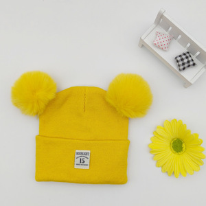 Chapeaux et casquettes noirs Yiwu Yiyuan pour enfants, casquette d'hiver mignonne de dessin animé pour bébés garçons, bonnet en tricot jacquard pour enfants de 6 à 12 <span class=keywords><strong>mois</strong></span> - Product Image 3