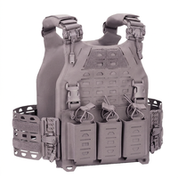 Gilet tactique modulaire MOLLE en nylon 500D à libération rapide avec logo personnalisé pour l'entraînement et la protection