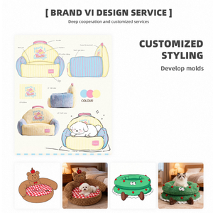 OEM Soft <strong>Dog</strong> <strong>Sofa</strong> Bed Sponge Foam Cushion Pet Bed PP Cotton Filled With Removable <strong>Cover</strong> for Indoor Pet Brand Buyers for ODM - Product Image 4