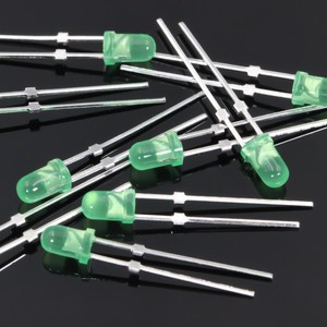 Toptan 3mm yeşil F3mm düz üst LED diyotlar saf yeşil dağınık LED ışık - Product Image 2