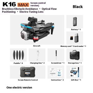 โดรน K16 MAX แบตเตอรี่ใช้งานได้นาน พร้อมจอ GPS ควบคุมด้วยรีโมทไร้สาย ระบบป้องกันการชน กล้องถ่ายภาพทางอากาศความละเอียดสูง ควอดคอปเตอร์ - Product Image 6