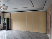 Système de porte insonorisante, panneau de séparation mural mobile, coulissant et pliable avec porte de passage
