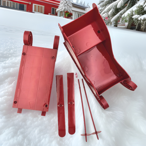 Adornos navideños de trineo, regalo, trineo de plástico para invierno, monopatín, accesorios para esquí, carrito - Product Image 1